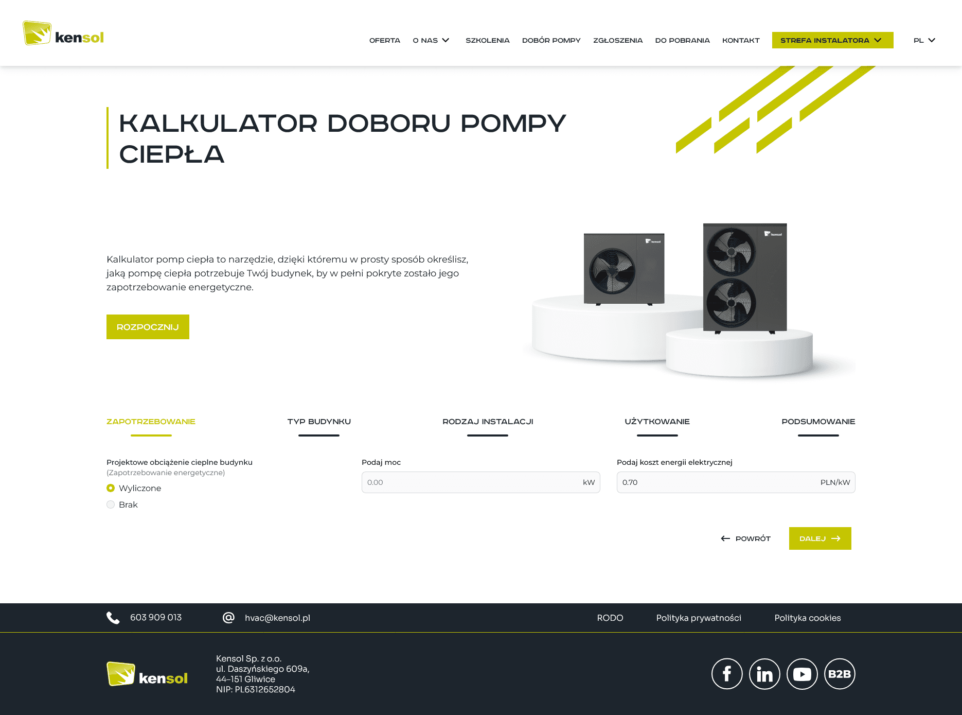 Konfigurator Pomp Ciepła — Podsumowanie